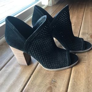 Lucky Brand Open Toe Laser Cut Out Booties